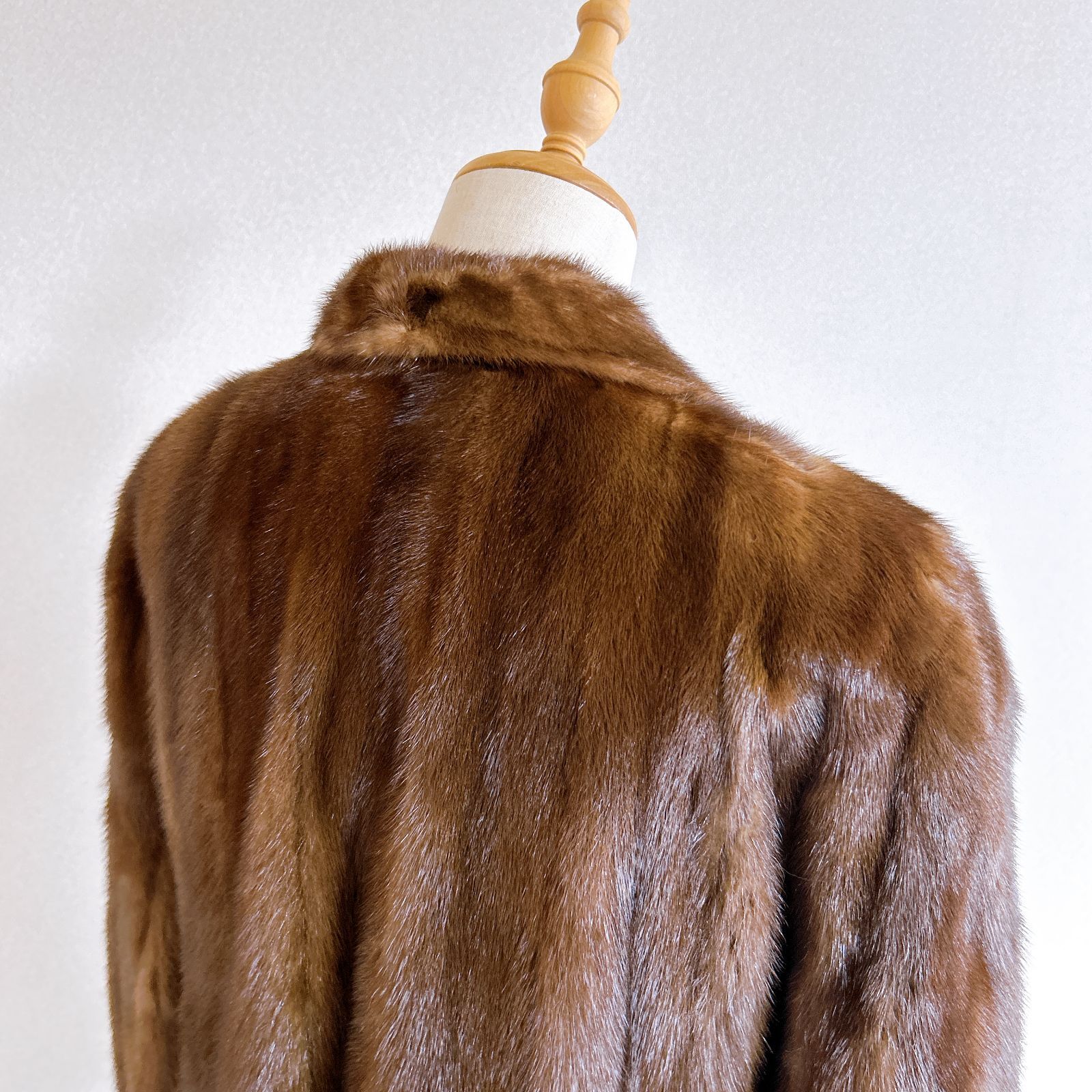 ☆毛皮 ミンク コート ブラウン サイズ 11号 DAIFUR VISON NISHIMOTO