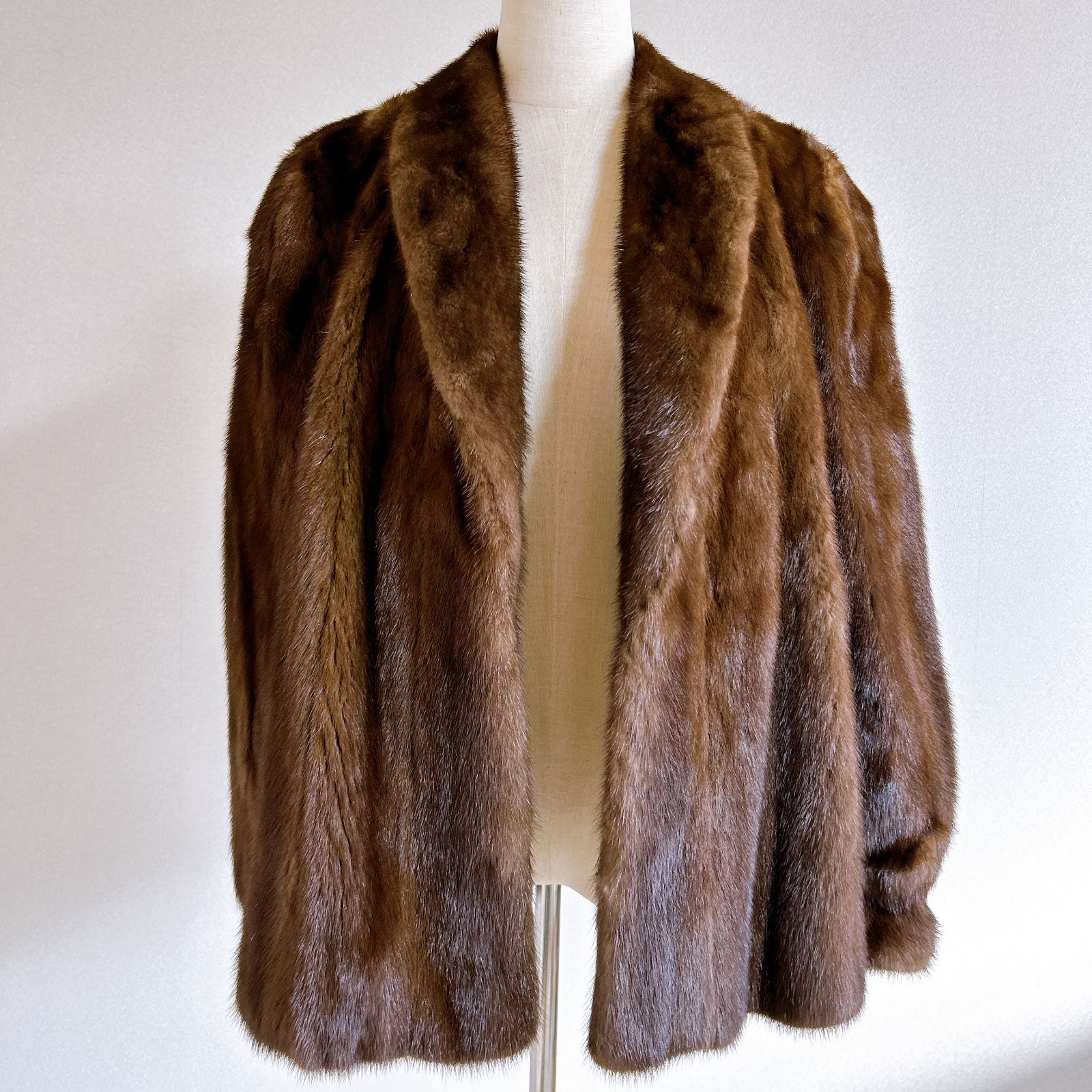 ☆毛皮 ミンク コート ブラウン サイズ 11号 DAIFUR VISON NISHIMOTO