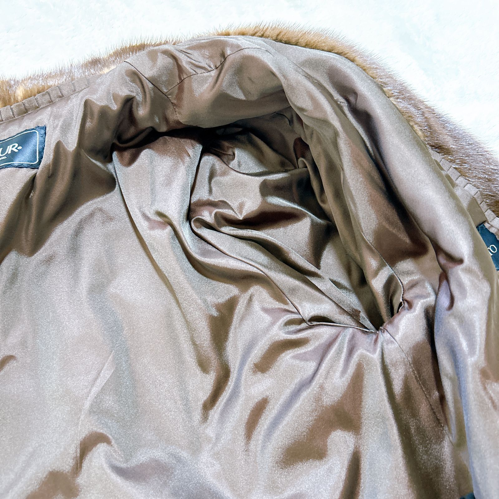 ☆毛皮 ミンク コート ブラウン サイズ 11号 DAIFUR VISON NISHIMOTO