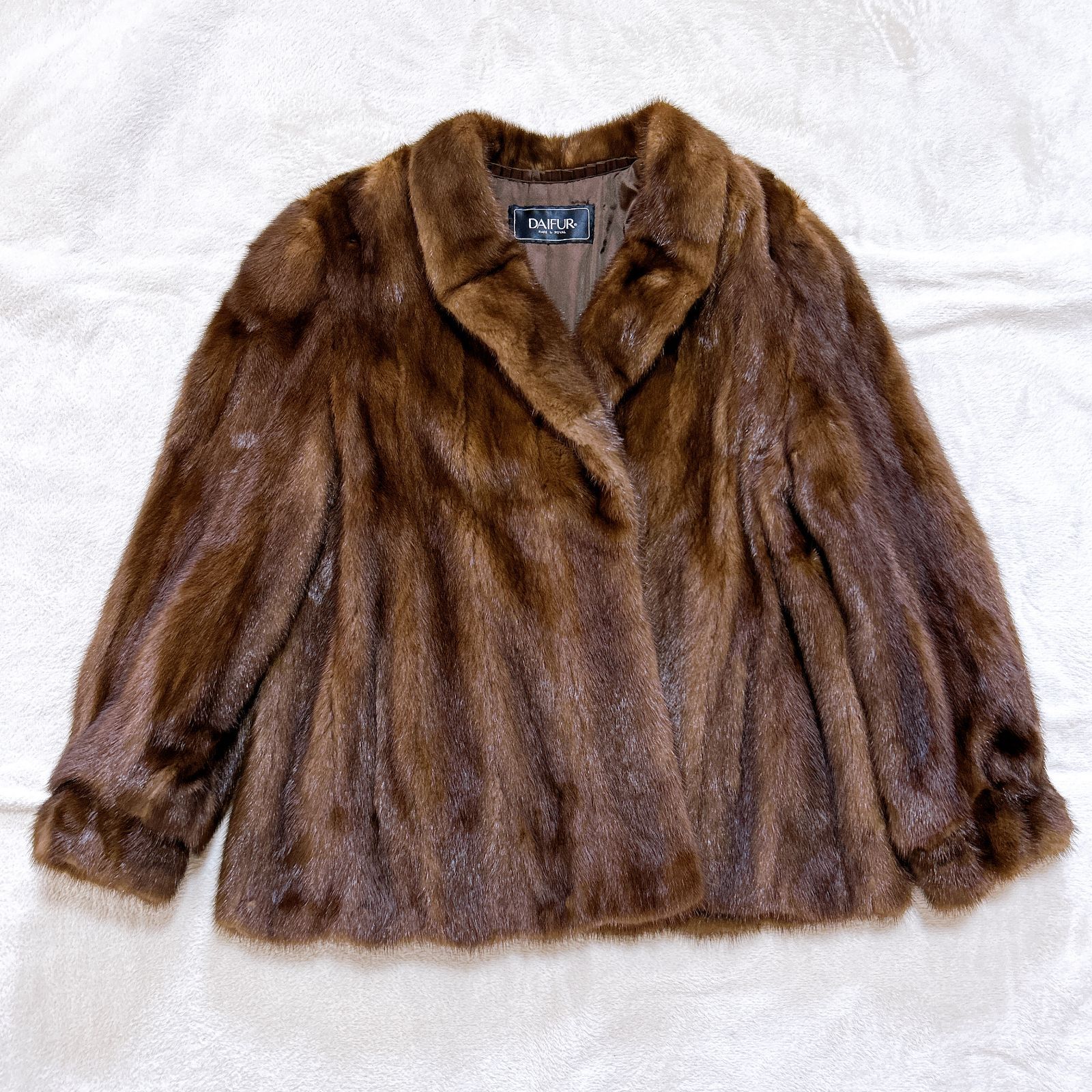 ☆毛皮 ミンク コート ブラウン サイズ 11号 DAIFUR VISON NISHIMOTO