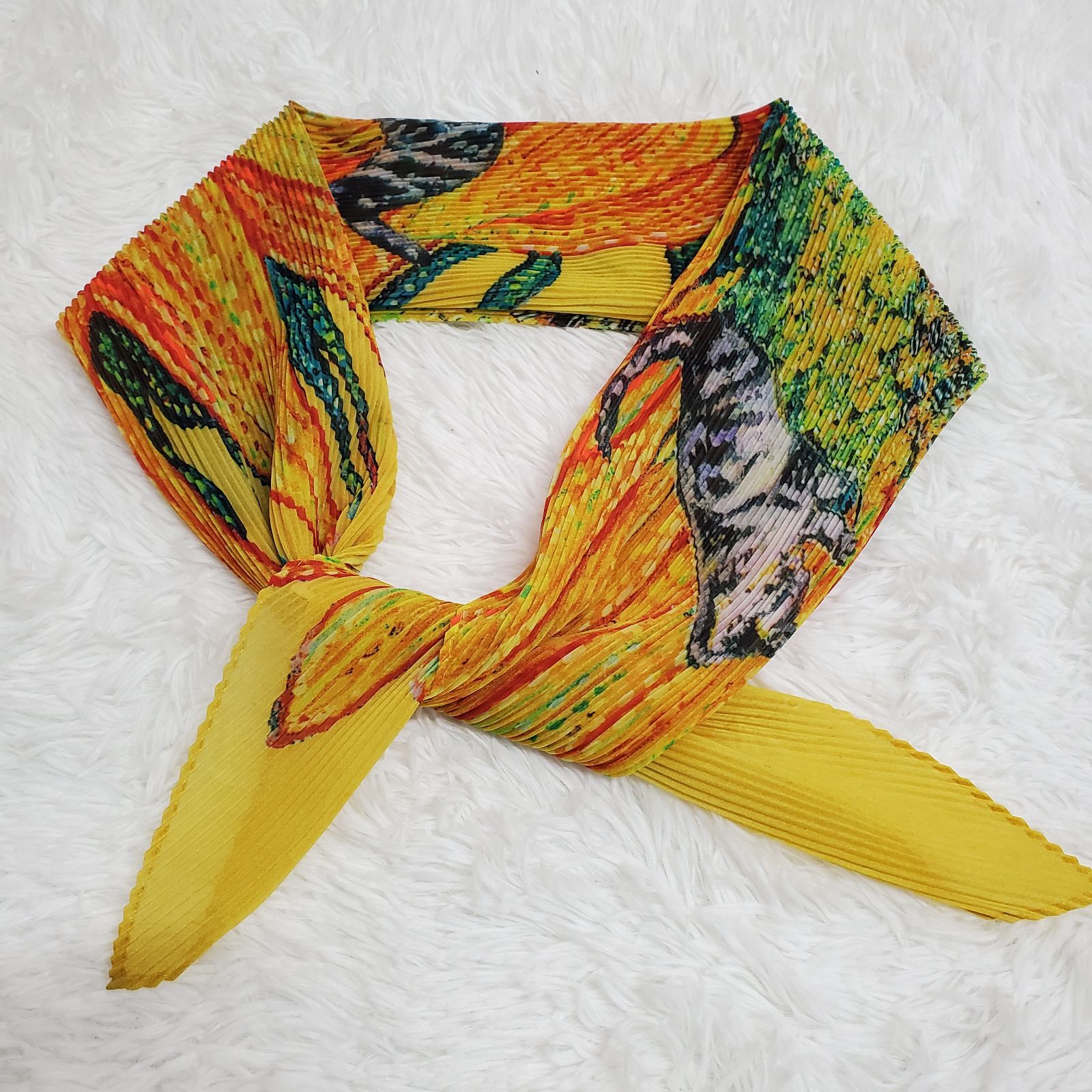 希少✨ me ISSEY MIYAKE イッセイミヤケ スカーフ ストール ヒマワリ