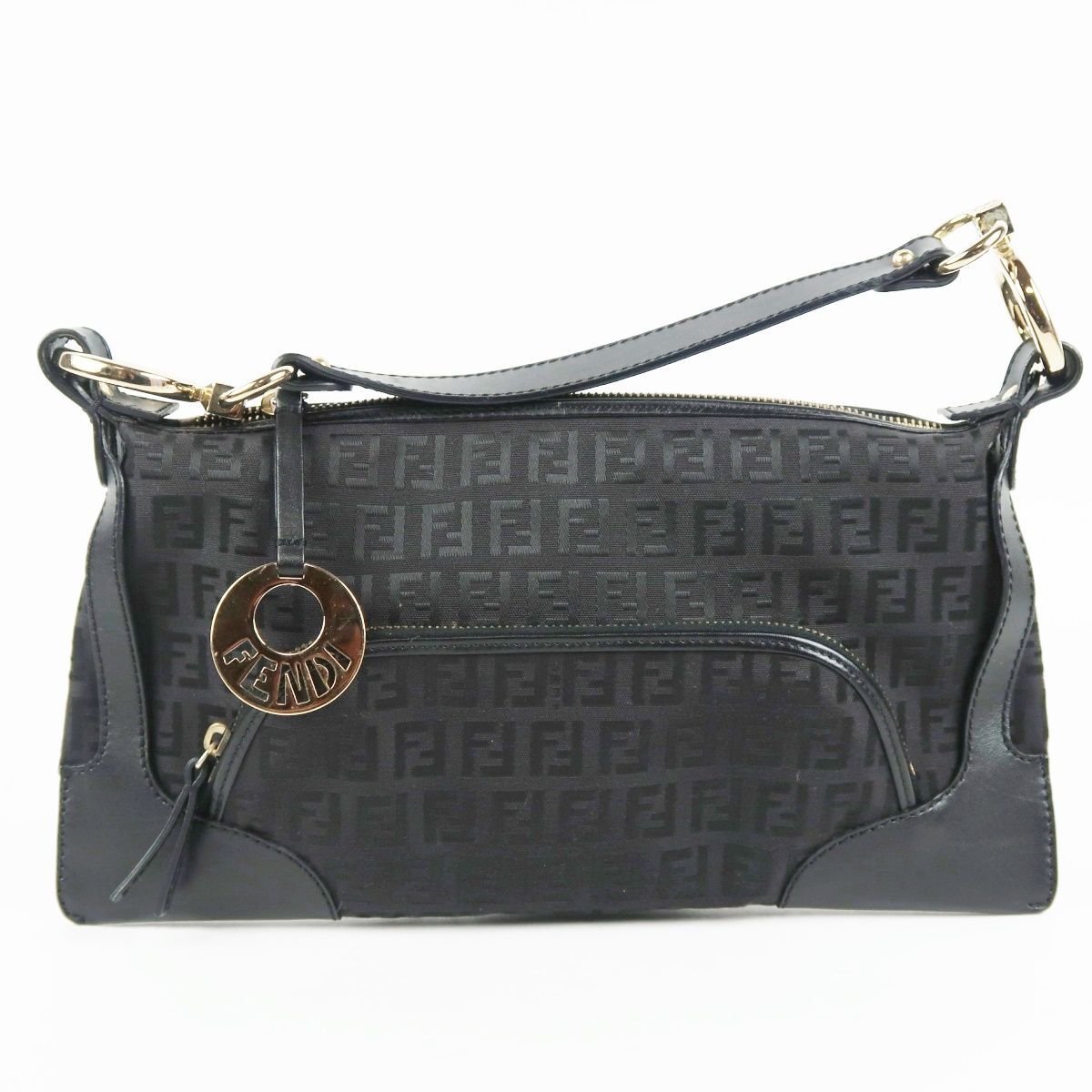 超美品】FENDI フェンディ イタリア製 ズッキーノ ブラック ワン 