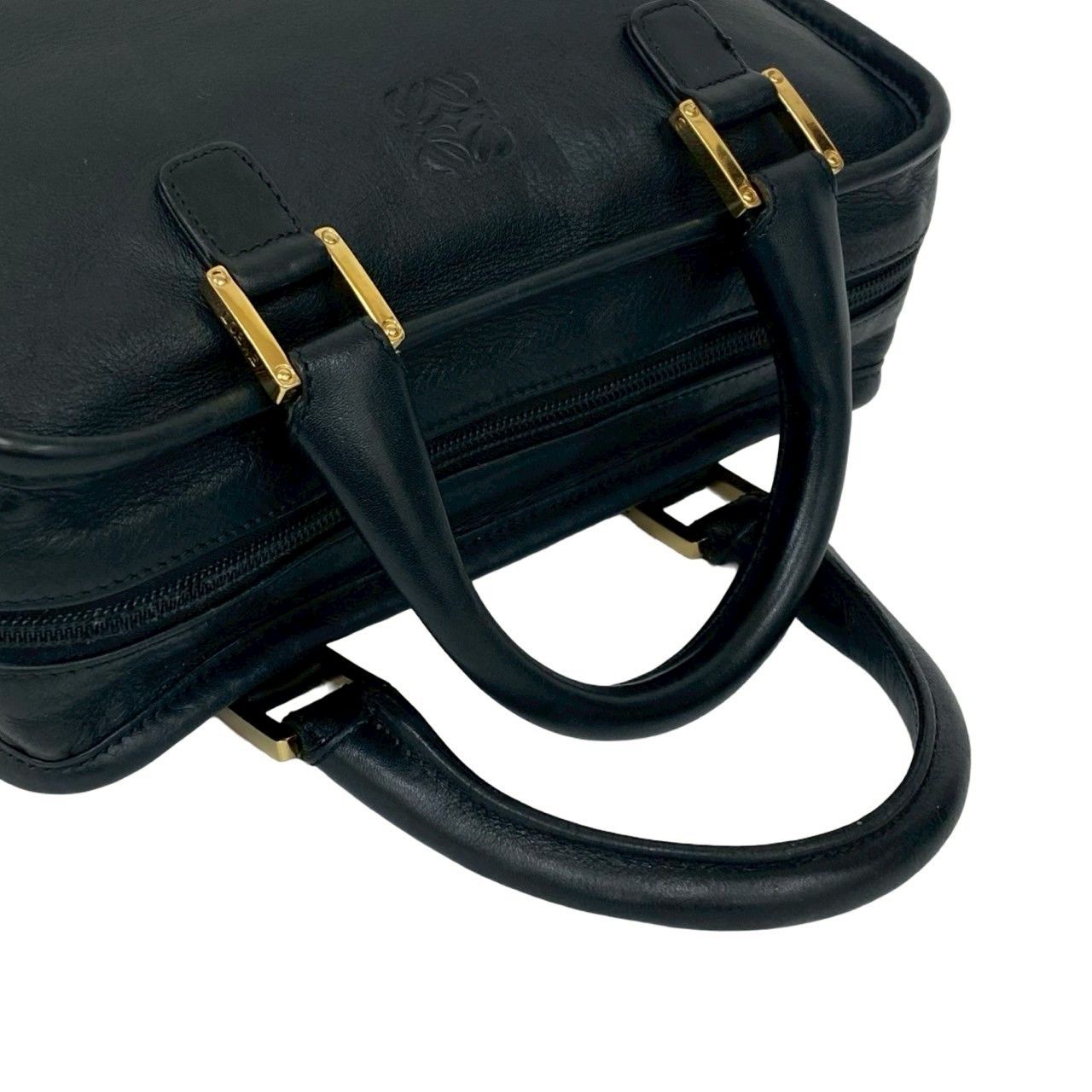 極 美品 LOEWE ロエベ アマソナ 28 アナグラム ロゴ レザー 本革 