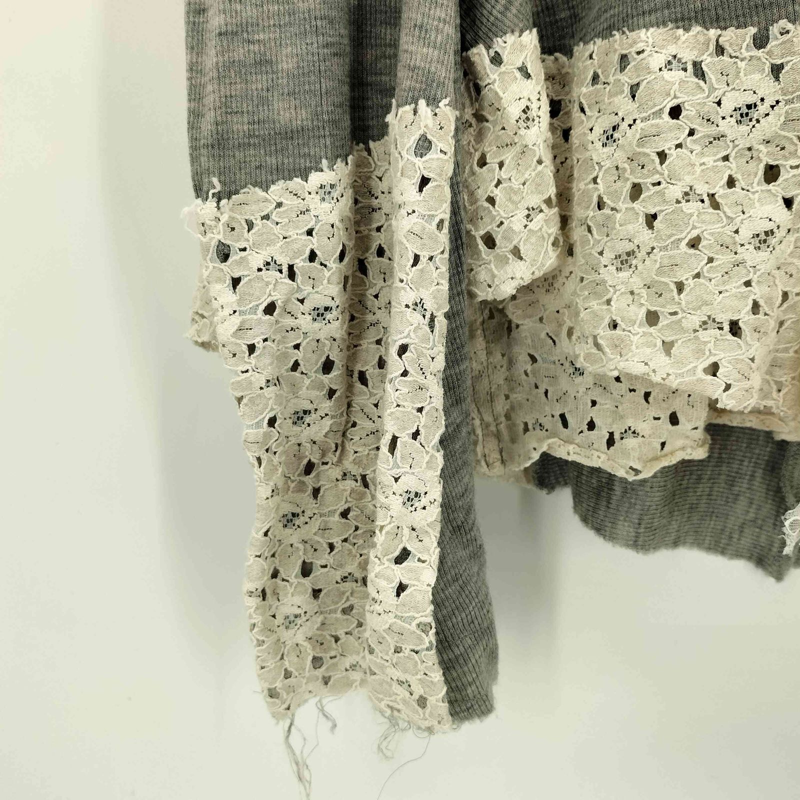 ノゾミイシグロ NOZOMI ISHIGURO ニットレース切替 フロントレース