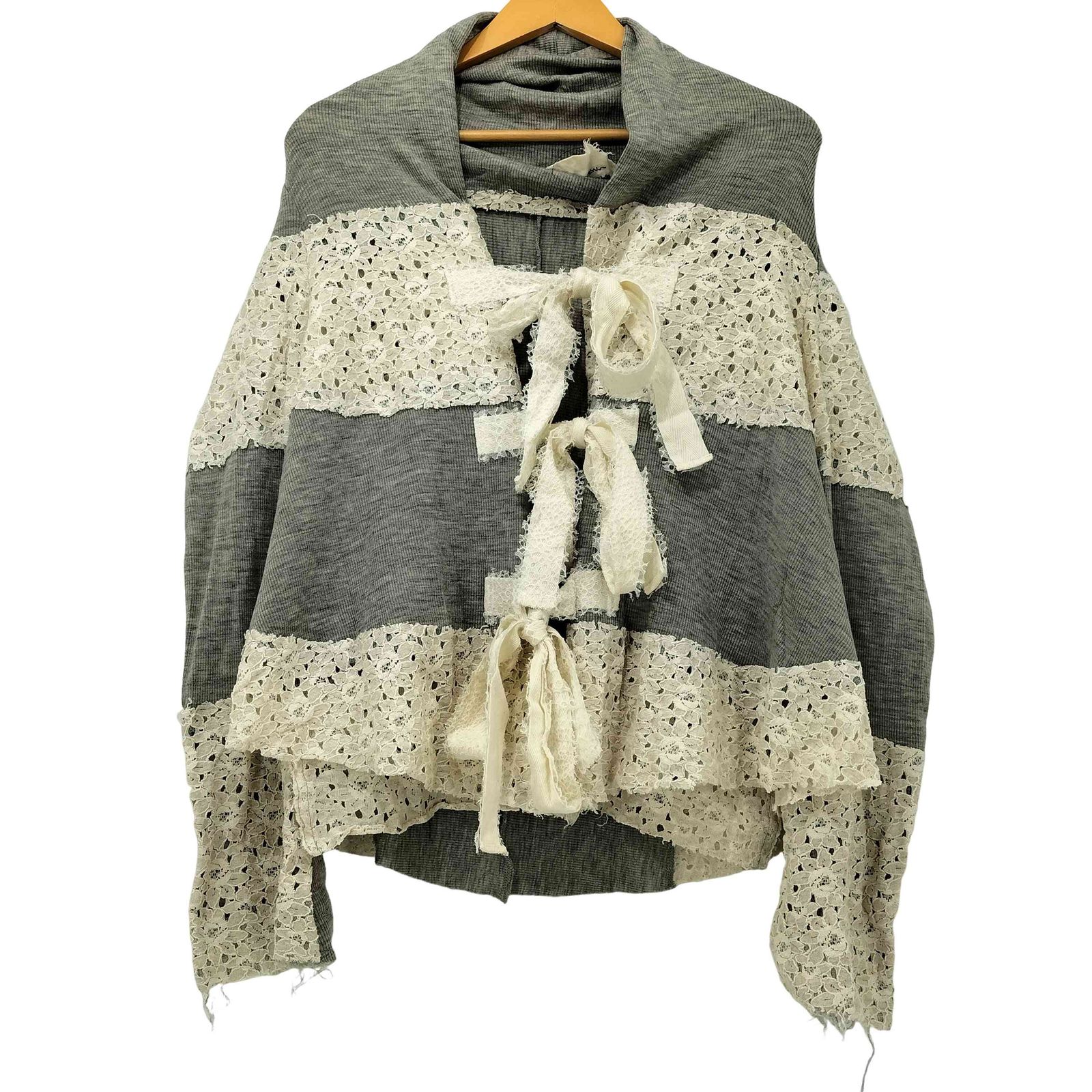 ノゾミイシグロ NOZOMI ISHIGURO ニットレース切替 フロントレース