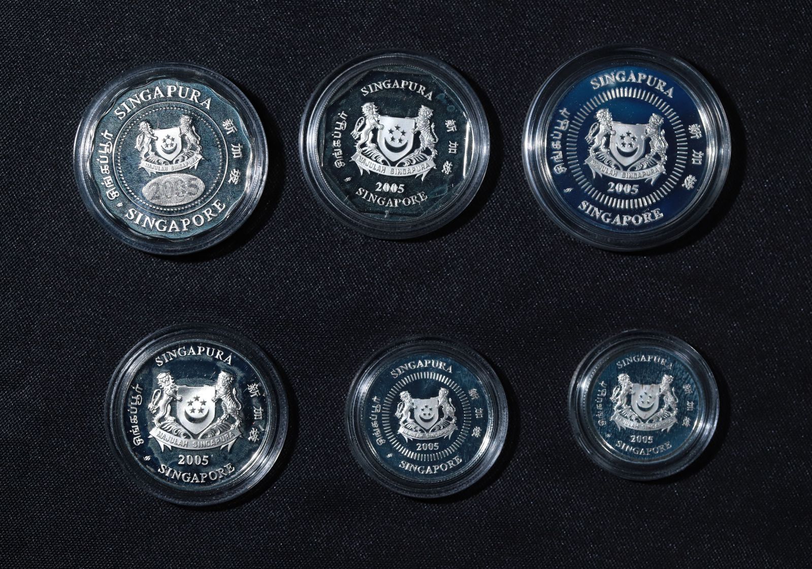 SINGAPORE シンガポール 2005年 プルーフ 銀貨 セット 記念硬貨 外国