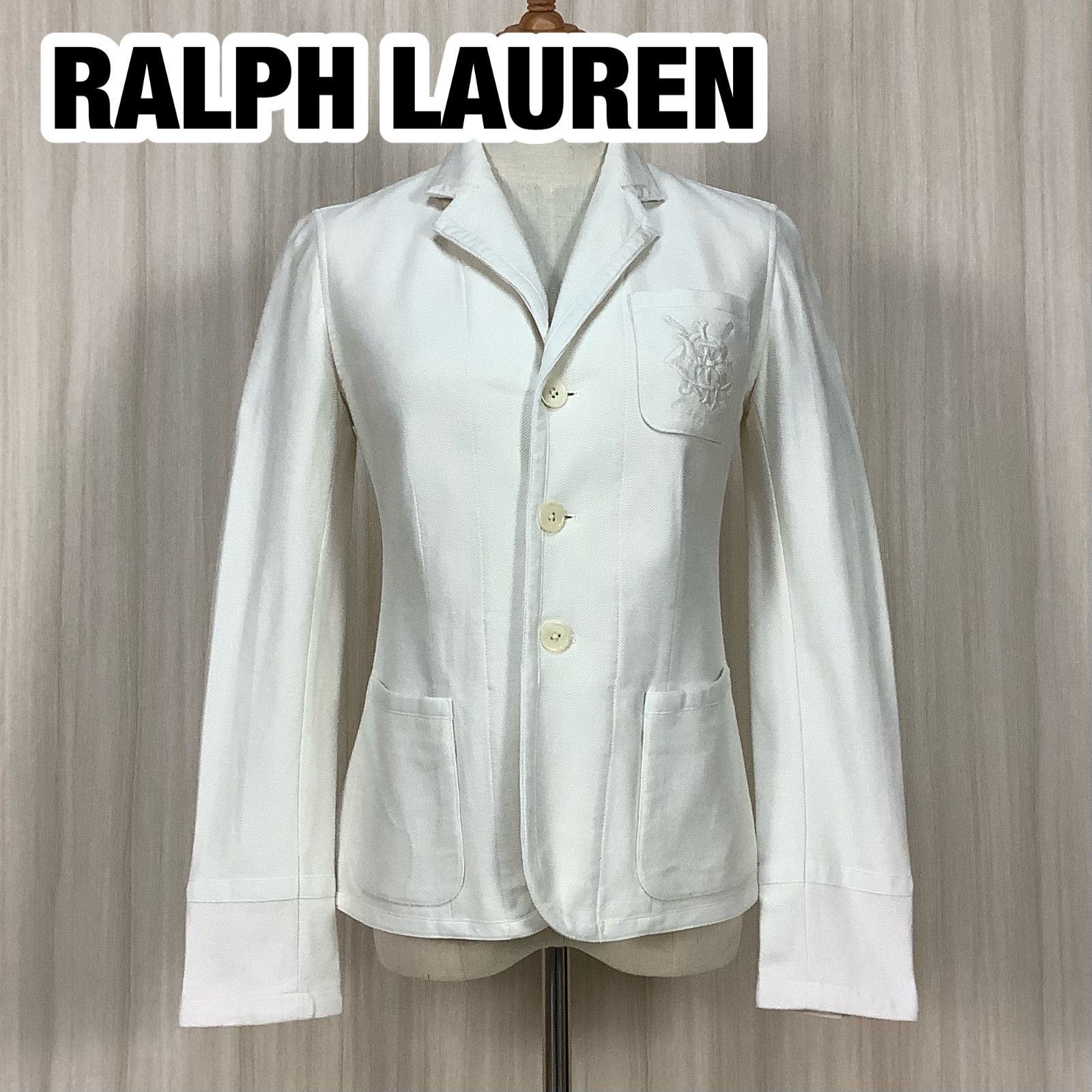 美品】RALPH LAUREN ラルフローレン コットン テーラードジャケット 