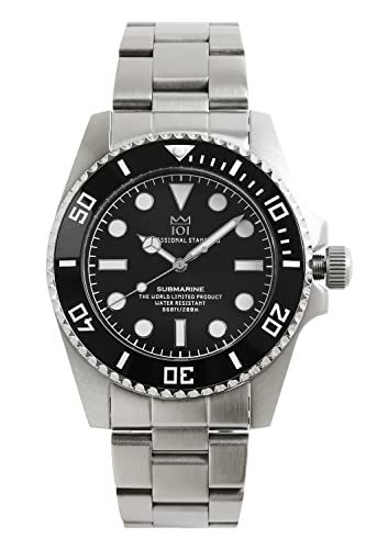 HYAKUICHI 101 1S ヒャクイチ 20気圧防水 スイープセコンド ダイバーズウォッチ セラミックベゼル ノンデイト ブラック 彡