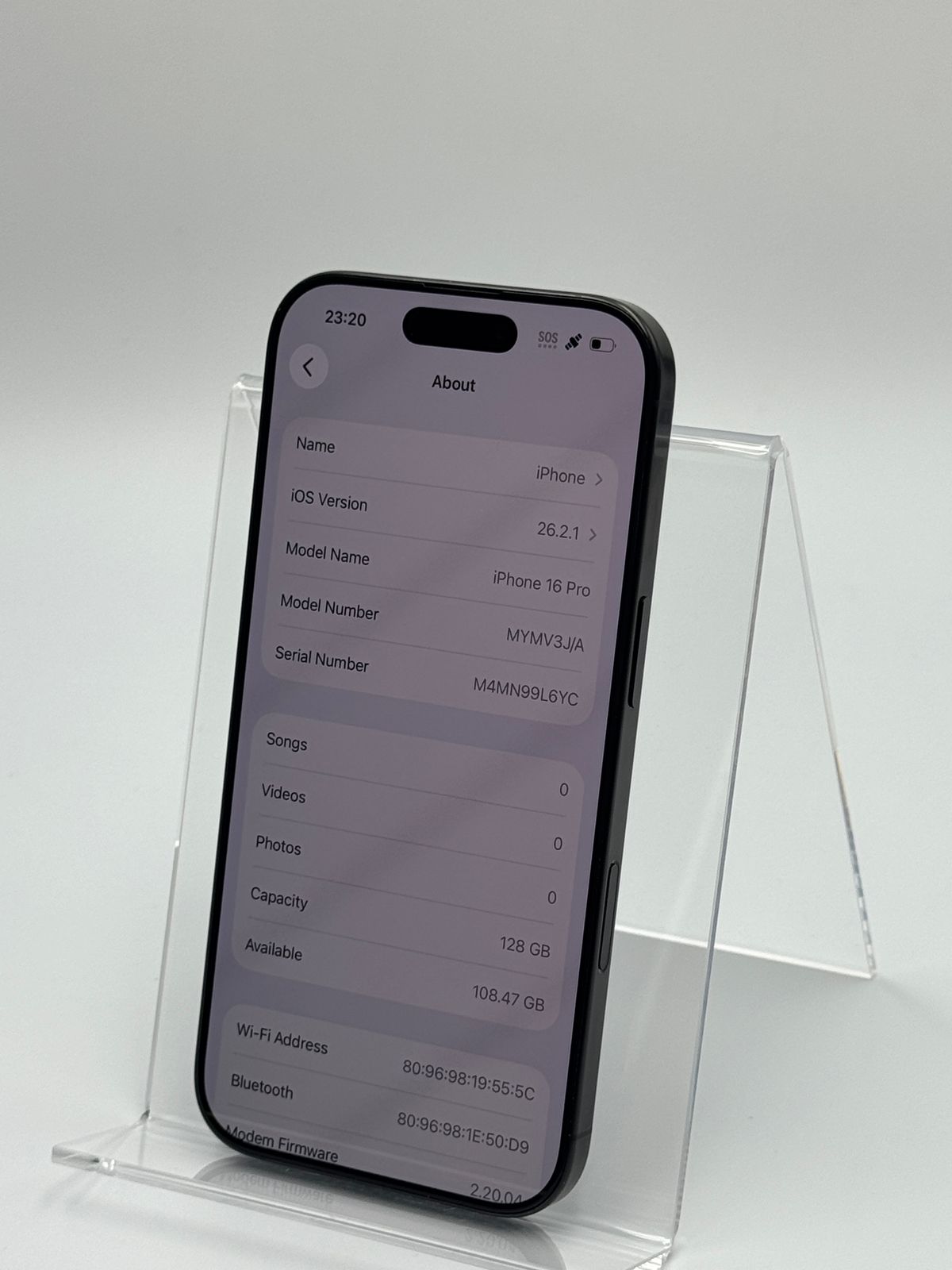 中古C】iPhone 16 Pro 128GB ブラックチタニウム バッテリー【91 