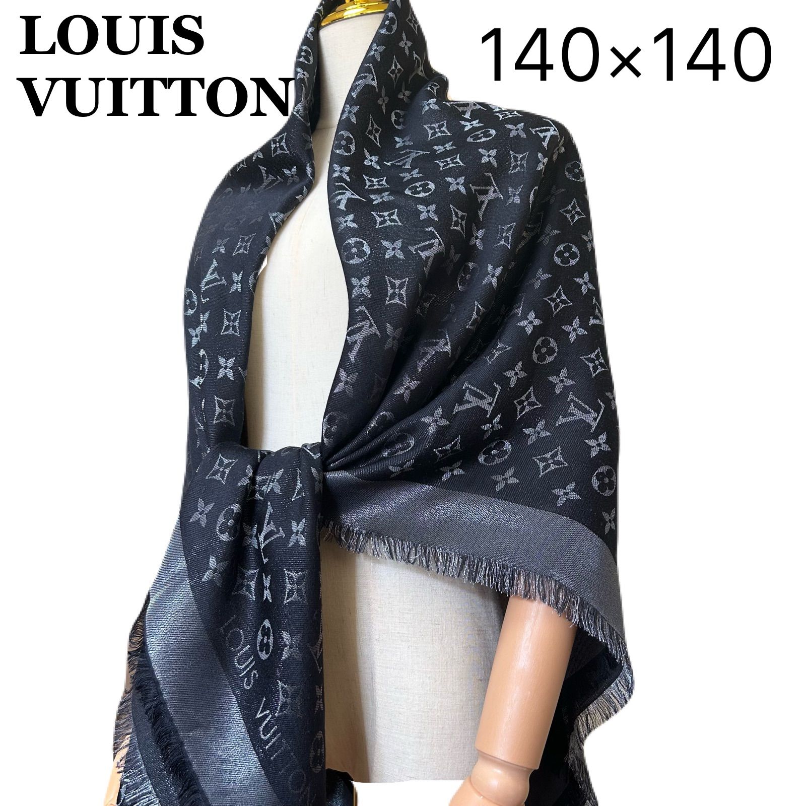 LOUIS VUITTON ルイヴィトン モノグラム柄 大判ストール ショール 