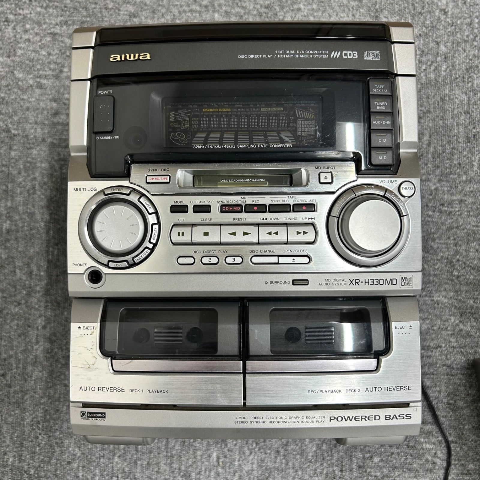 aiwa ミニコンポXR-H330MD レトロ - メルカリ