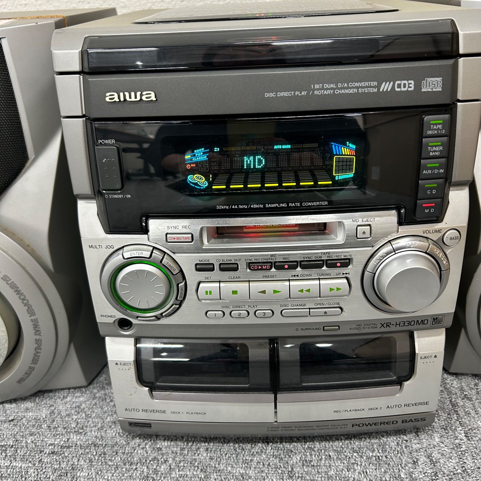 aiwa ミニコンポXR-H330MD レトロ - メルカリ