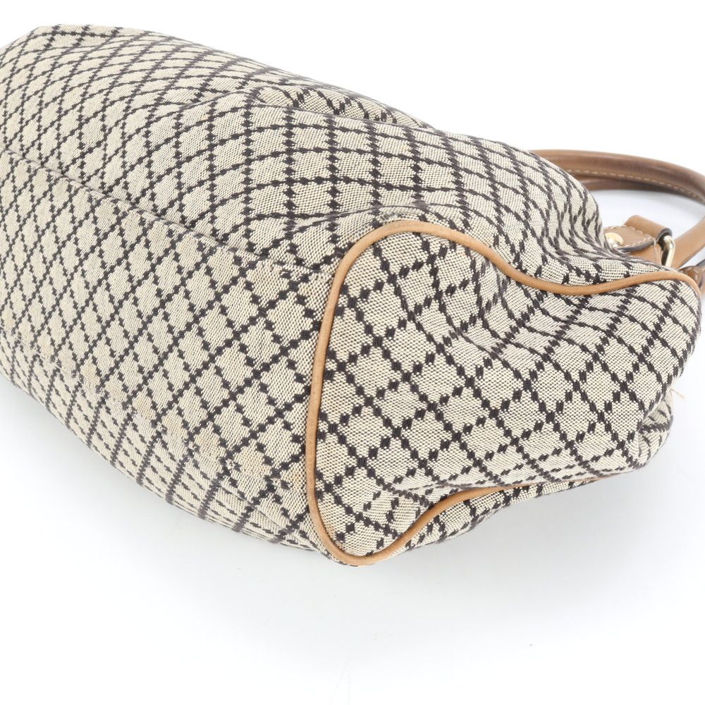 美品 グッチ ディアマンテ スーキー 211944 レザー キャンバス トート