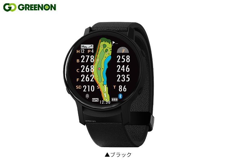 グリーンオン ザ ゴルフウォッチ GS601 腕時計型 GPSナビ ブラック