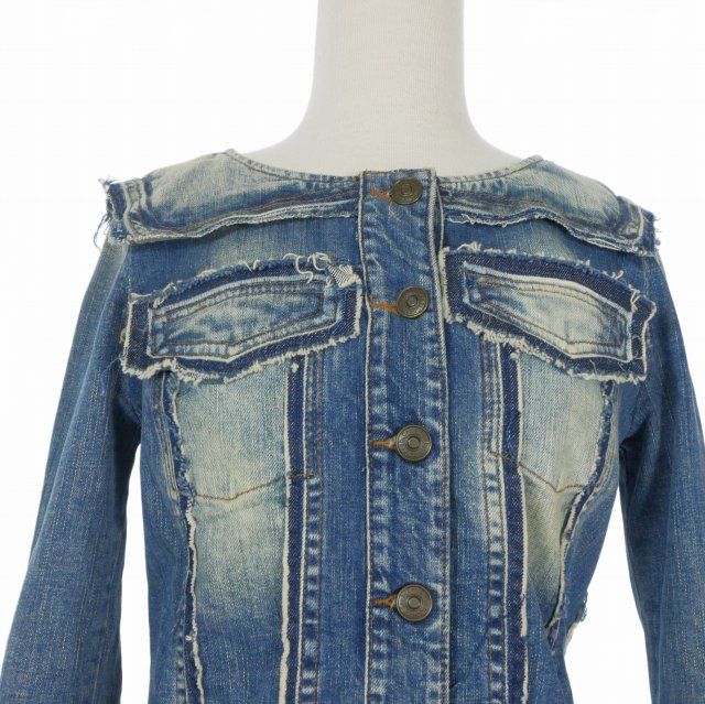 シーバイクロエ SEE BY CHLOE ノーカラーデニムジャケット ブルゾン