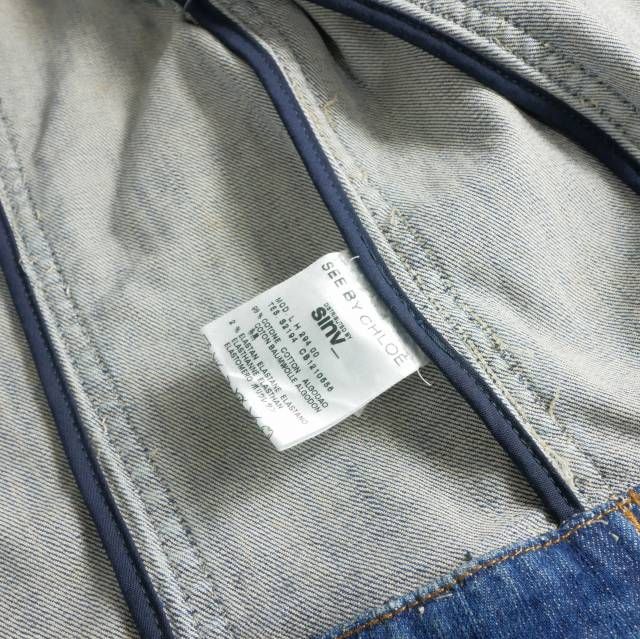 シーバイクロエ SEE BY CHLOE ノーカラーデニムジャケット ブルゾン