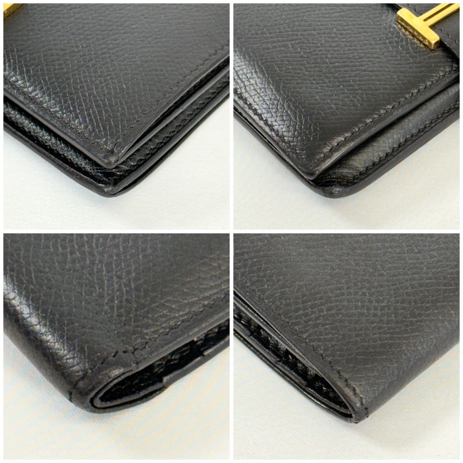 人気・美品】HERMES エルメス ヴォーエプソン ベアン コンパクト 