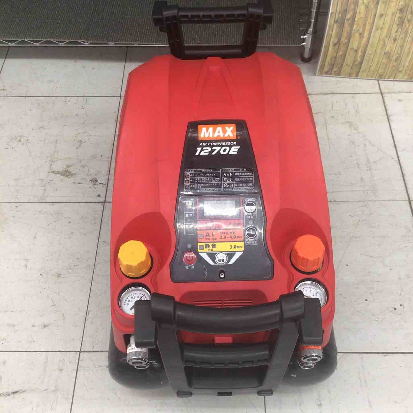 【中古品】 マックス/MAX エアコンプレッサー AK-HL1270E_レッド 【鴻巣店】 中古品】 マックス/MAX エアコンプレッサー AK-HL1270E(27L)_レッド