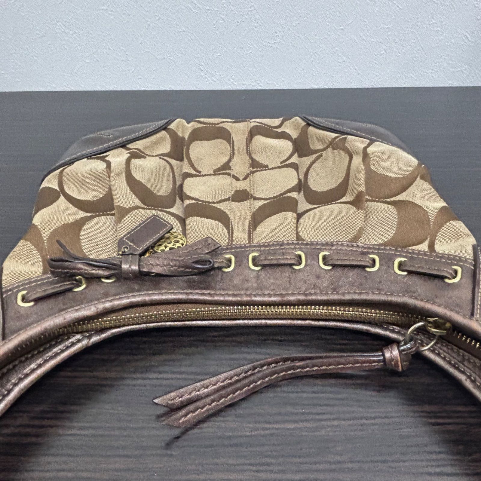 r)COACH コーチ ショルダー バッグ 12718 シグネチャー リボン ワン
