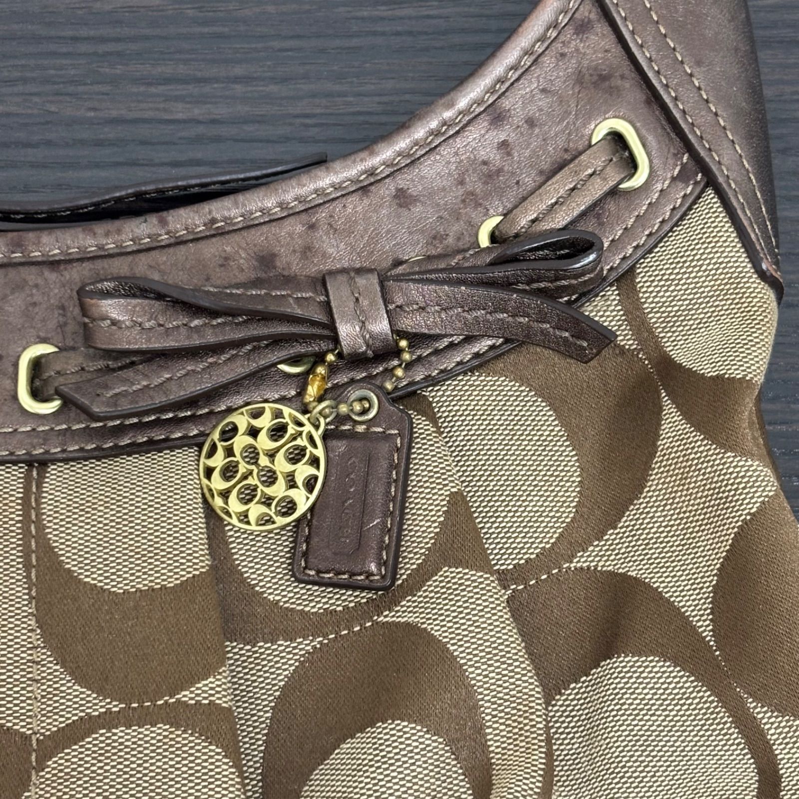 r)COACH コーチ ショルダー バッグ 12718 シグネチャー リボン ワン