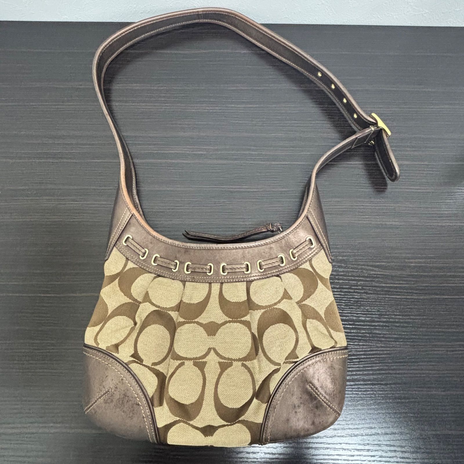 r)COACH コーチ ショルダー バッグ 12718 シグネチャー リボン ワン 