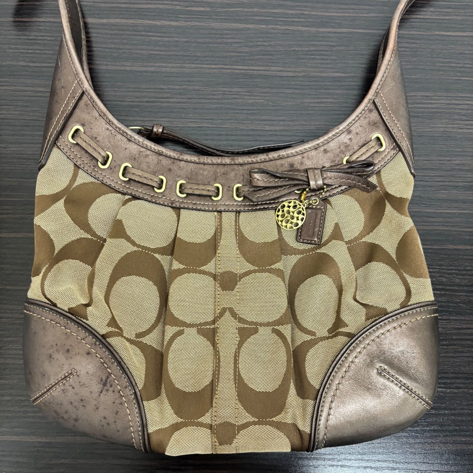 r)COACH コーチ ショルダー バッグ 12718 シグネチャー リボン ワン 
