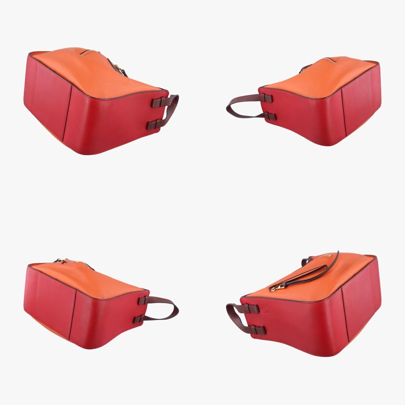 ロエベLoeweハンモック オレンジ×レッド×ブラウン レザー 261822