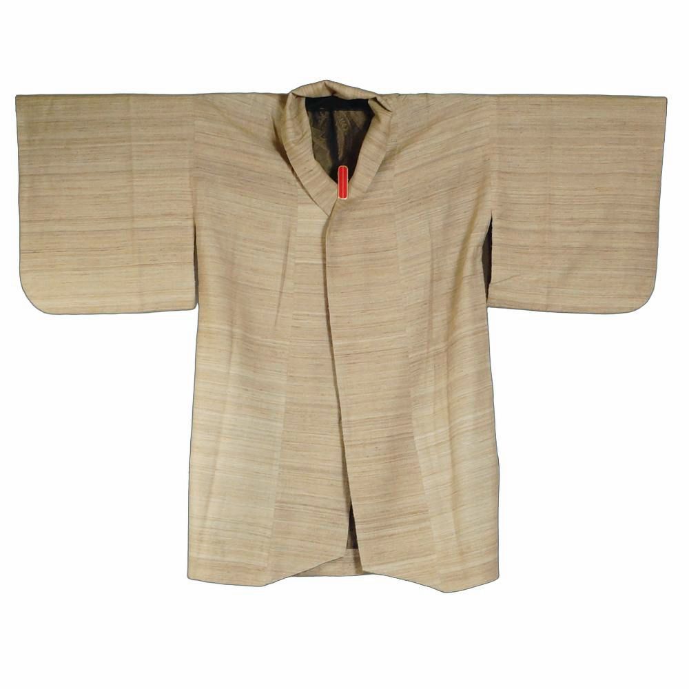 羽織コート 創作 和装コート作家 三本賢 Mサイズ ムガ 野蚕 紬 羽織 