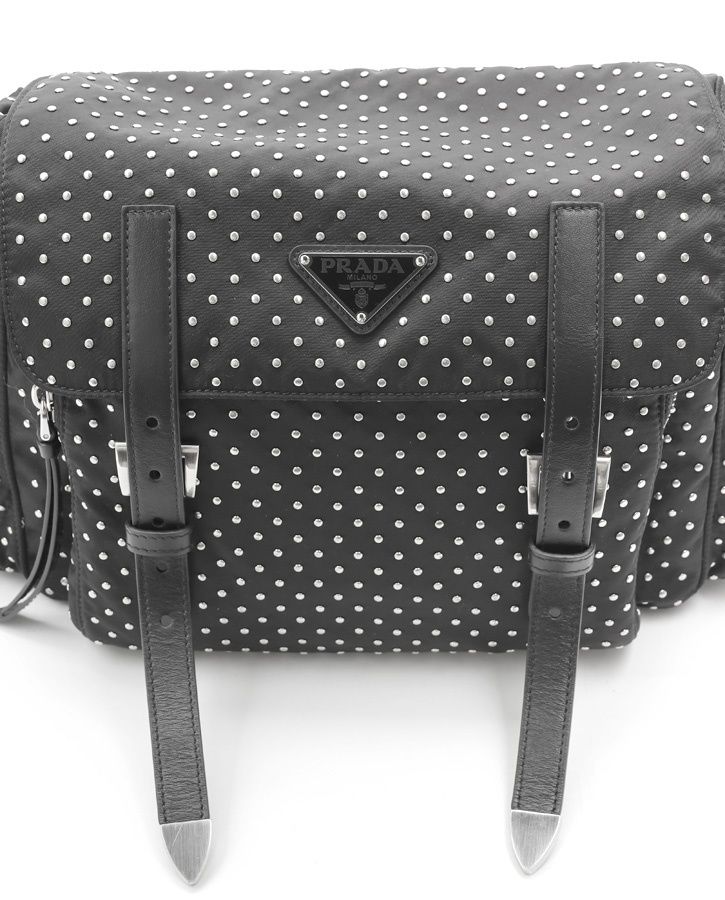 プラダ / PRADA　Re-Nylon × レザー ショルダーバッグ　1BD118　ナイロン/レザー/メタル　ブラック 【中古】 商品番号 K-160109 プラダ / PRADA Re-Nylon × レザー ショルダーバッグ 1BD118 ナイロン