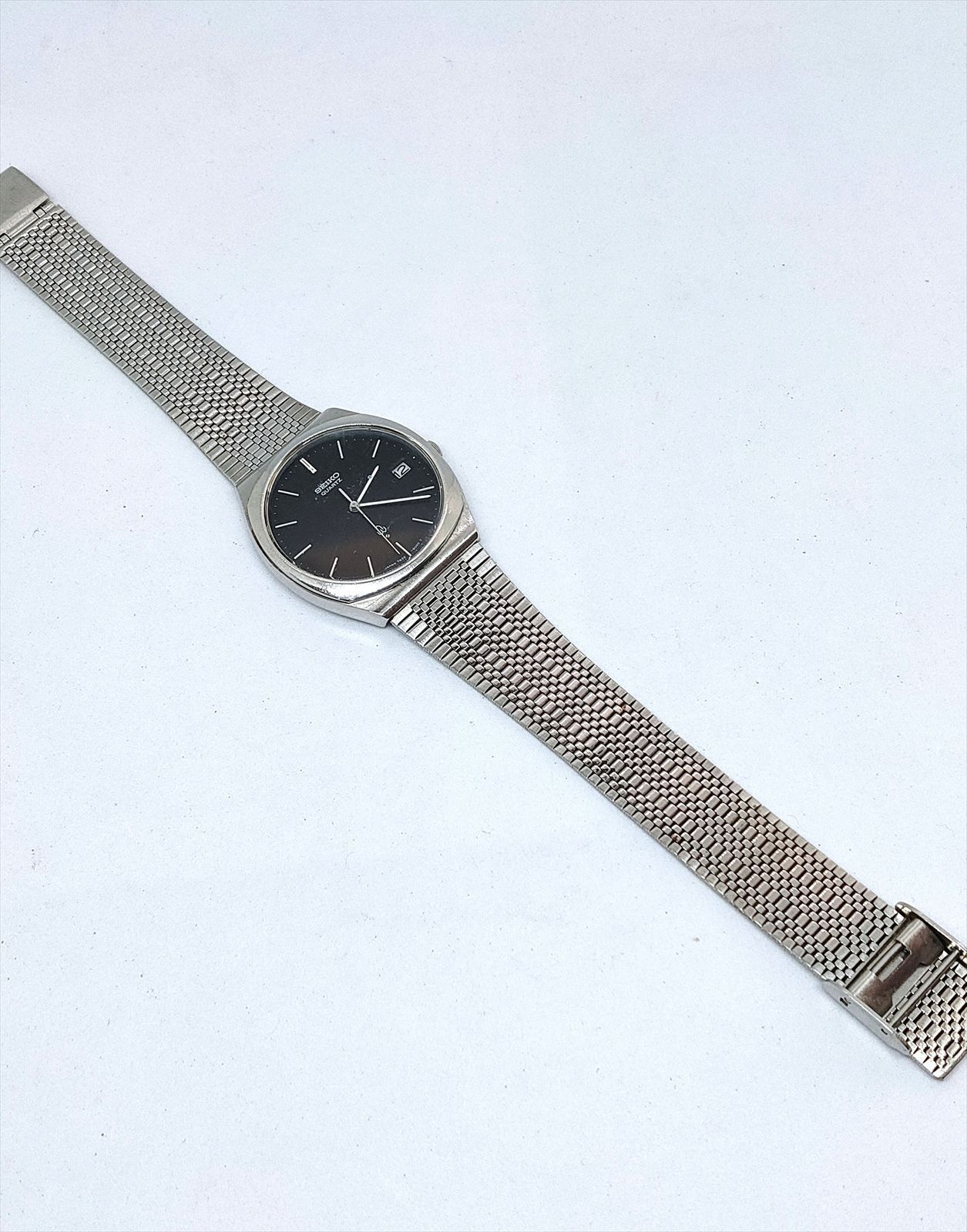 稼働品】SEIKO メンズ腕時計 デイトクオーツ黒文字盤 7832-8000 (3304 