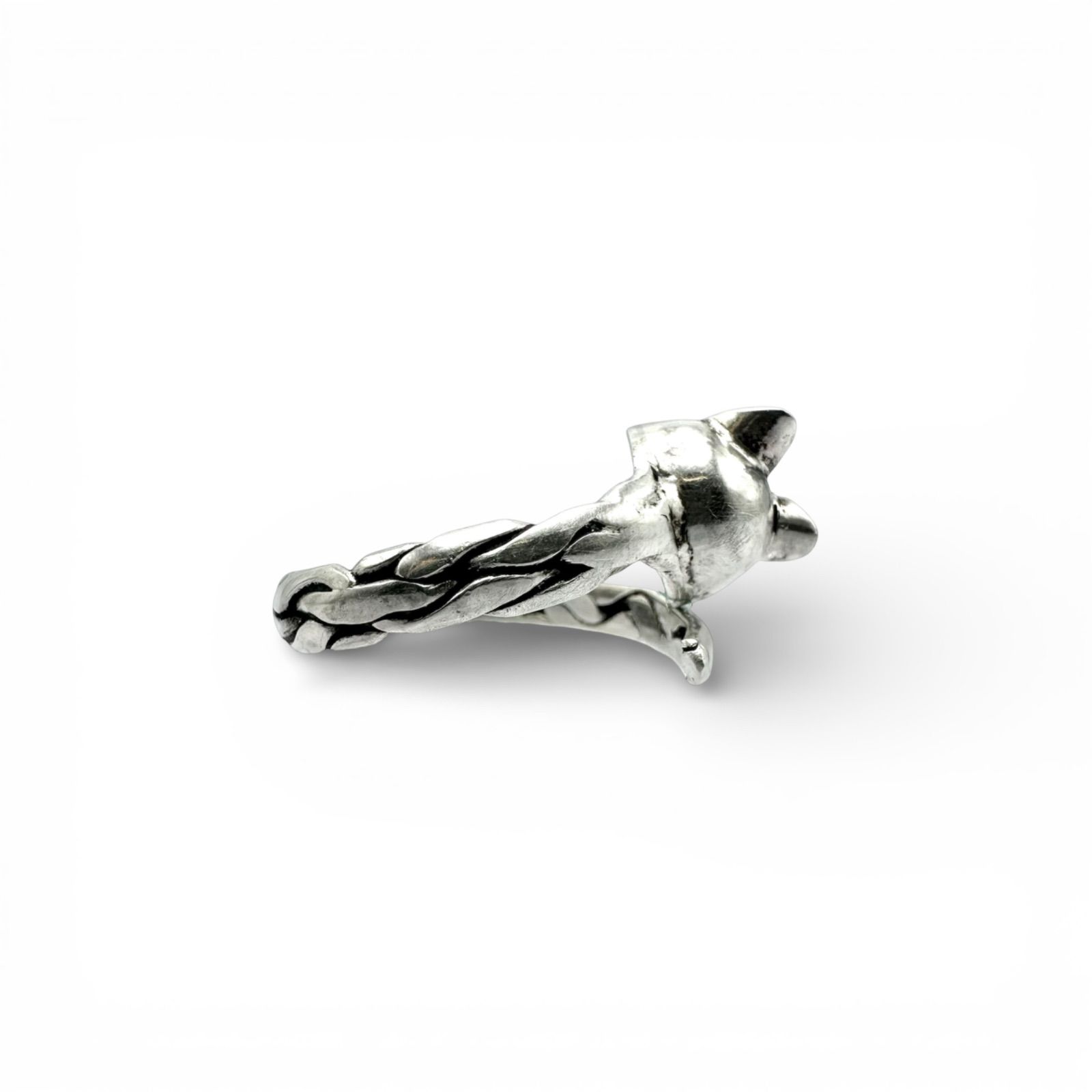 遊び心と愛嬌】キャット 猫 Silver 925 刻印 Vintage Design Ring