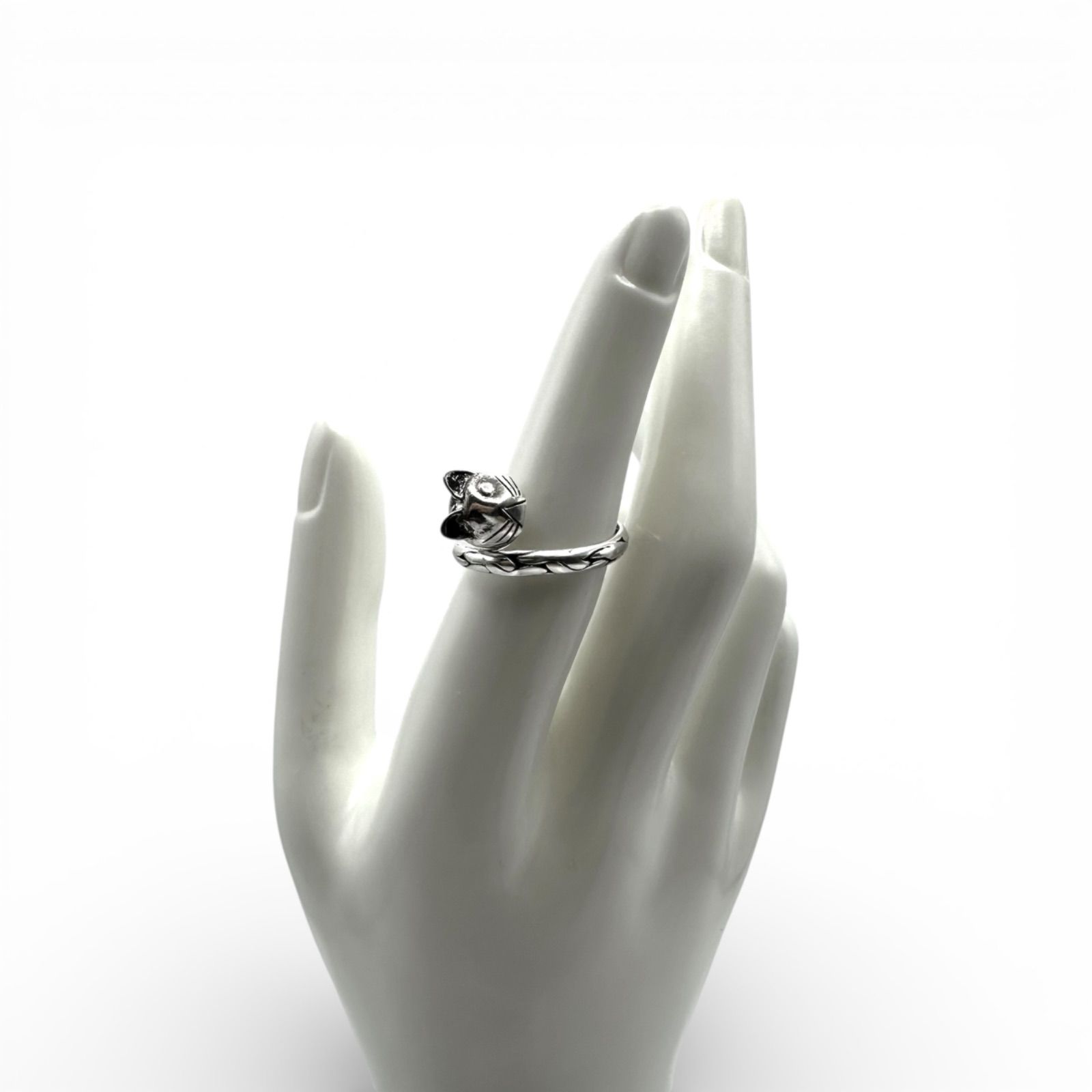 遊び心と愛嬌】キャット 猫 Silver 925 刻印 Vintage Design Ring 