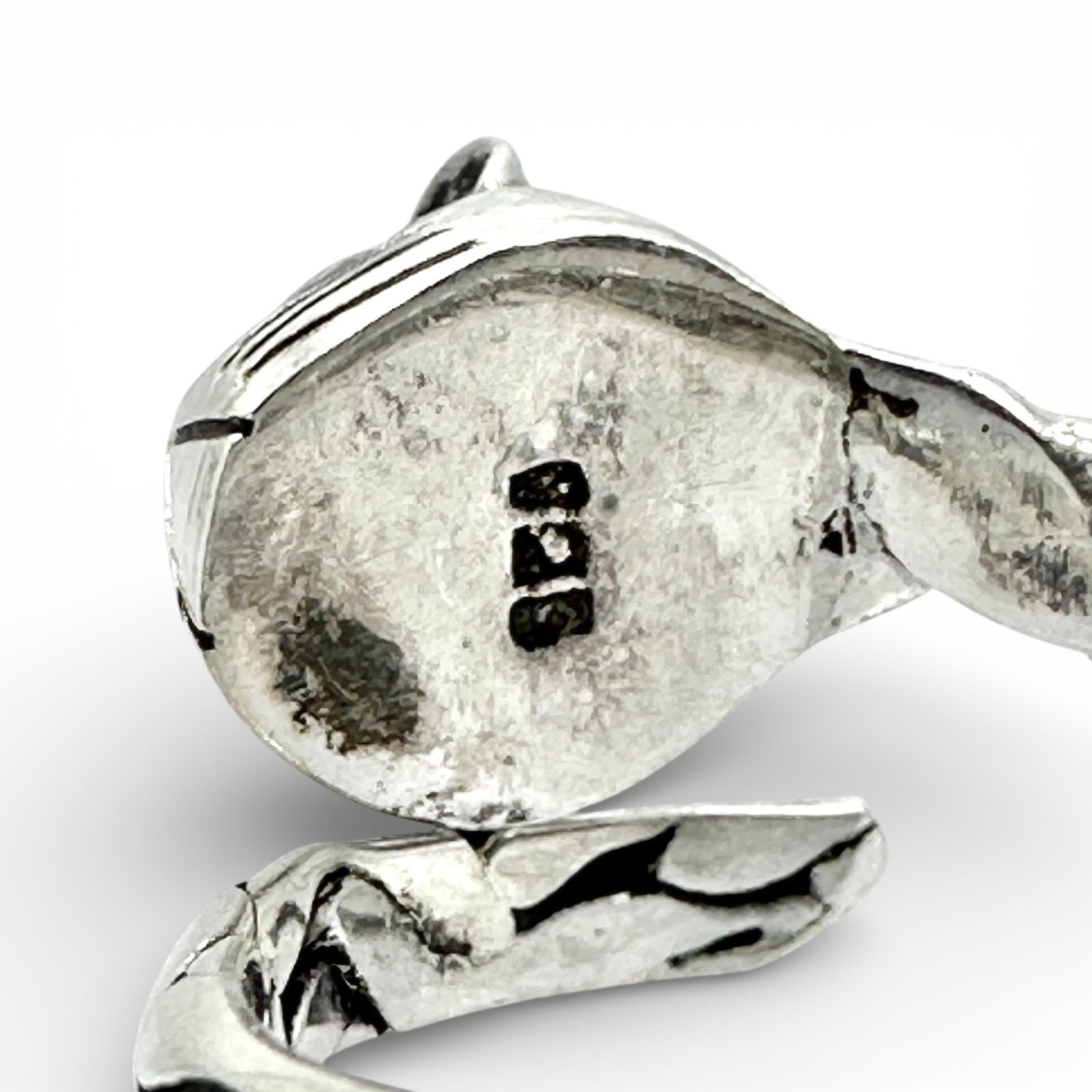 遊び心と愛嬌】キャット 猫 Silver 925 刻印 Vintage Design Ring 