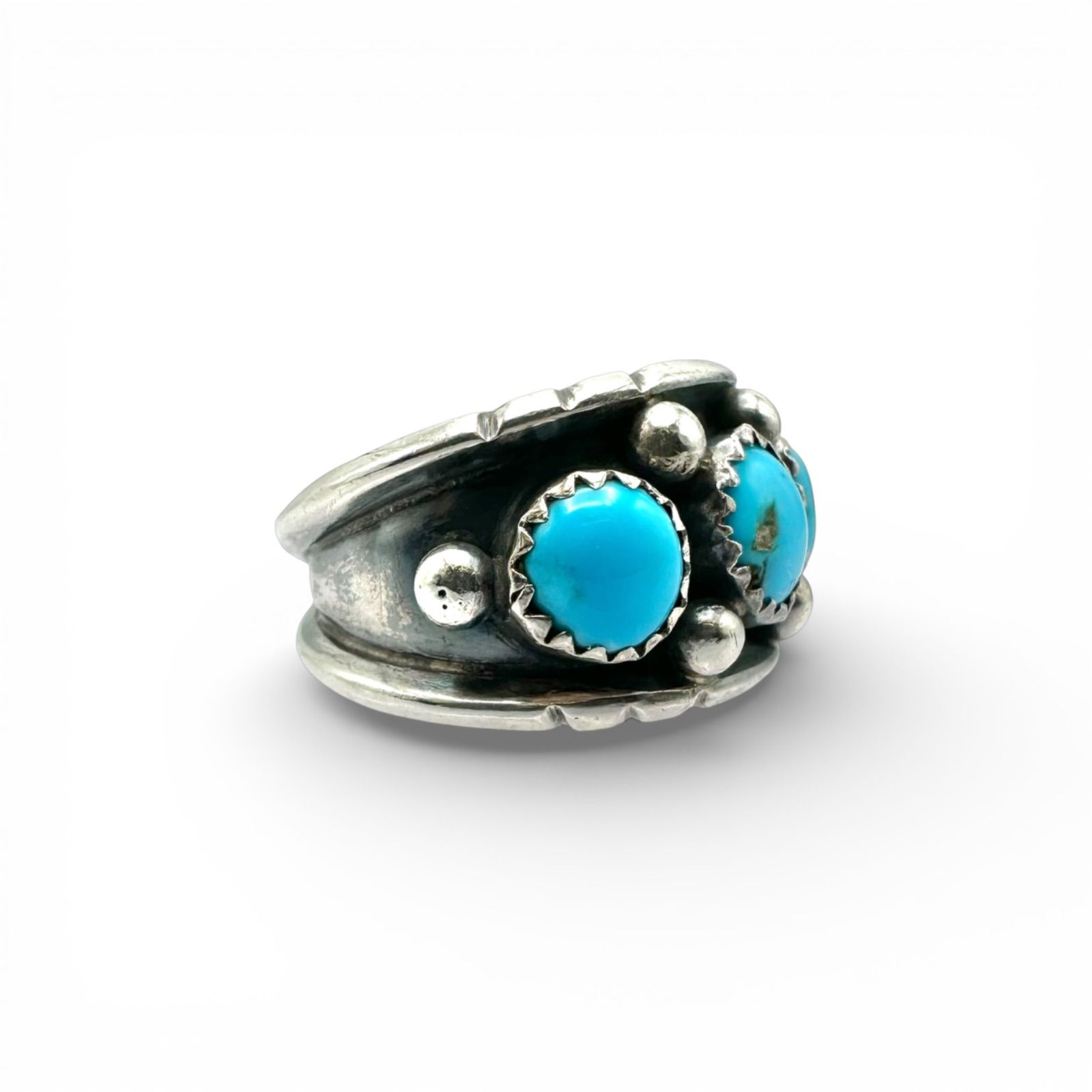 3連ターコイズ】ナバホジュエリー Sterling Silver 925 刻印 Vintage