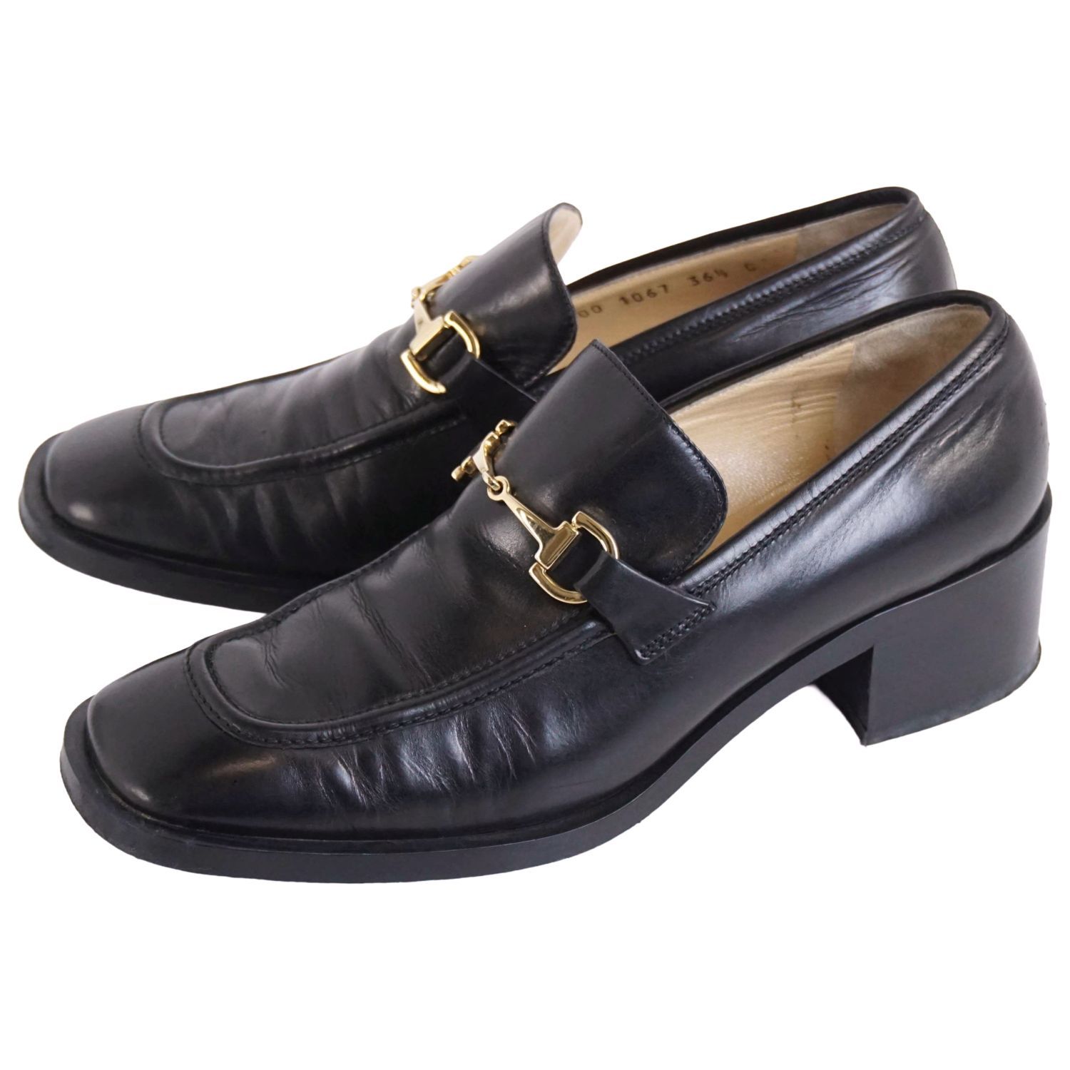Vintage グッチ GUCCI ローファー モカシン ヒール ホースビット金