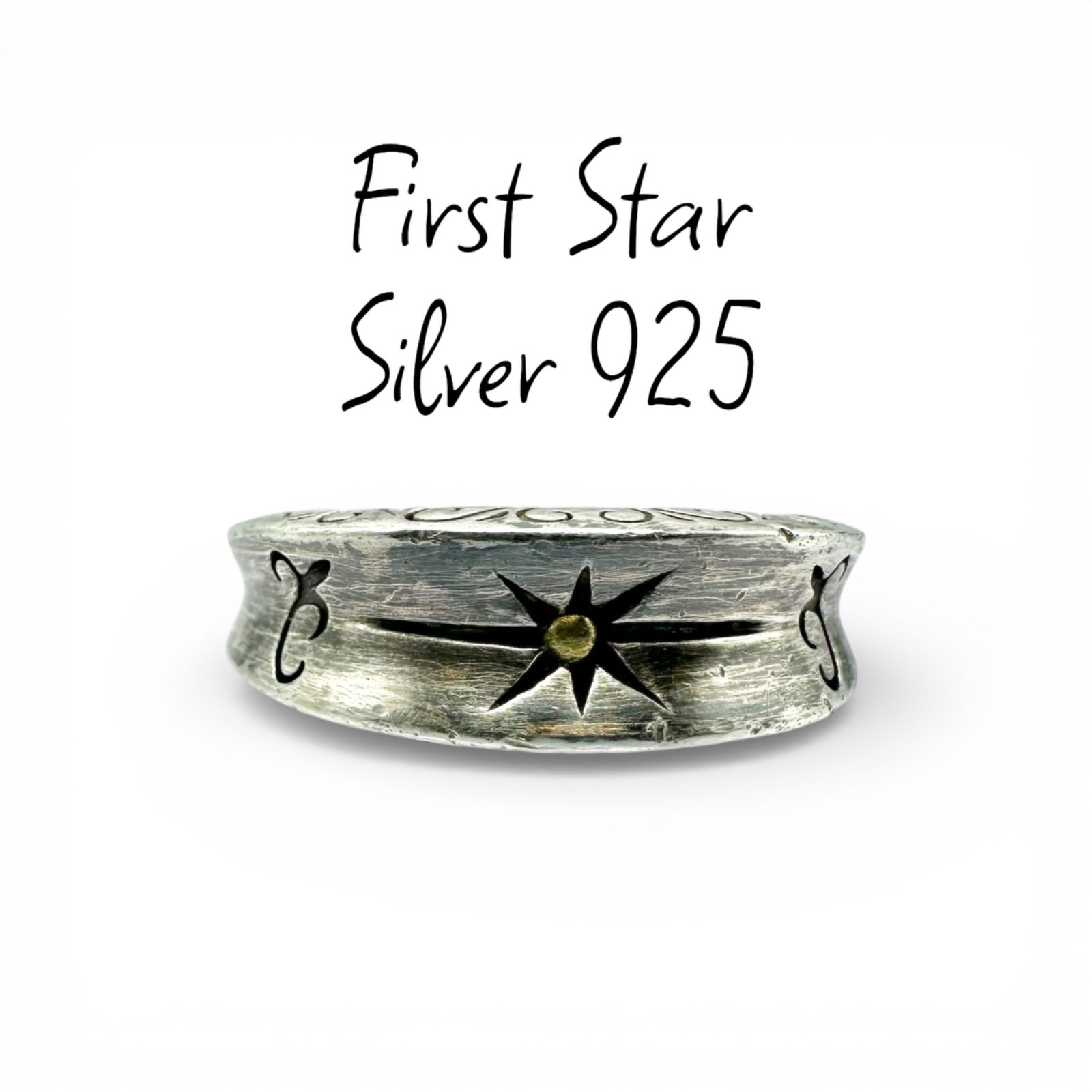 ビンテージ シルバー 星モチーフ リング 一番星】スターモチーフ Silver 925 刻印 90s Vintage Design Ring