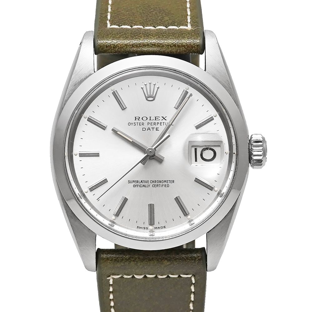 1968年前後 ROLEX オイスターパーペチュアル デイト サービスダイヤル Ref.1500 シルバー アンティーク品 メンズ 腕時計