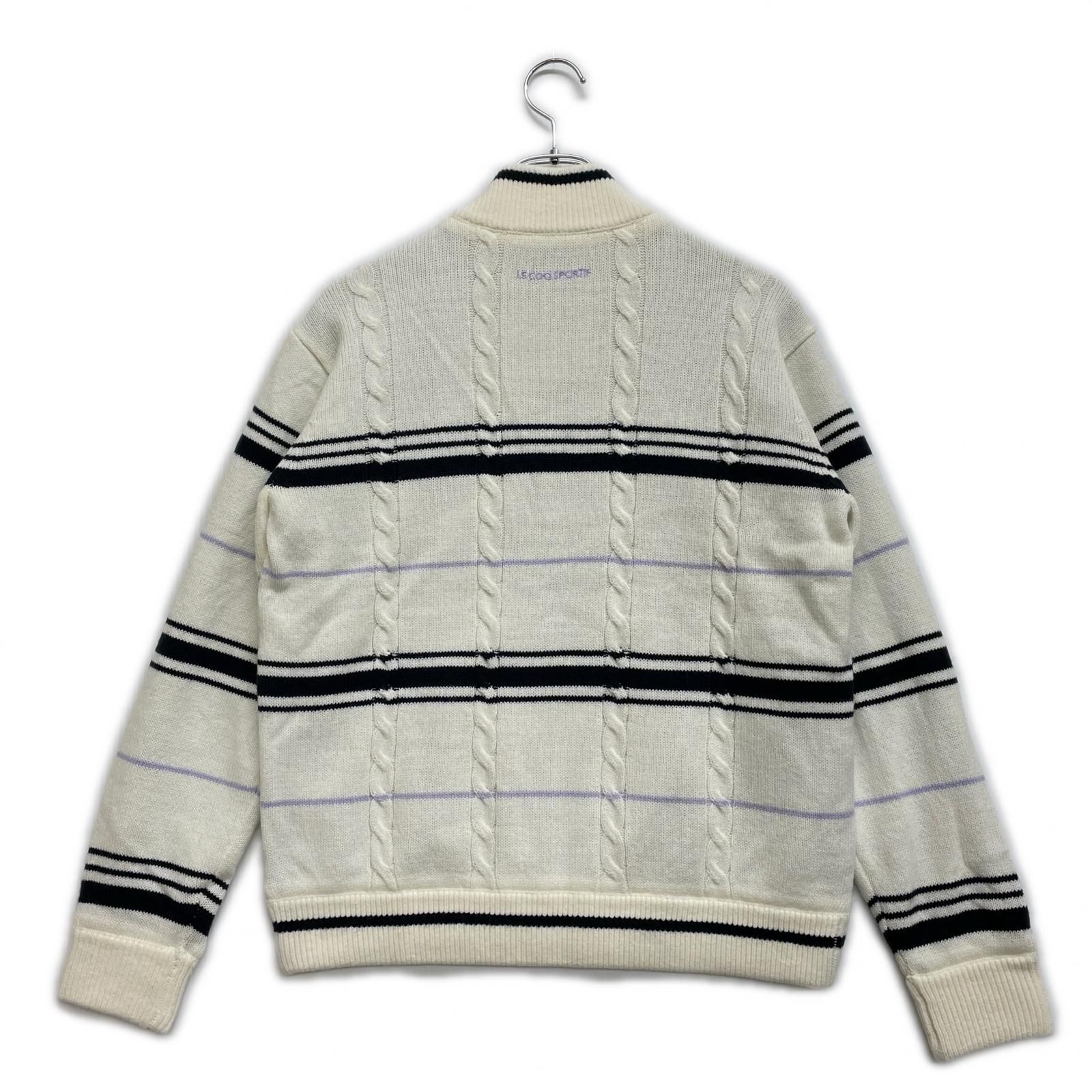 未使用品 レディース ルコックスポルティフ le coq sportif ニットアウター M 白 ホワイト 中綿 ヒートナビ 防風 セーター