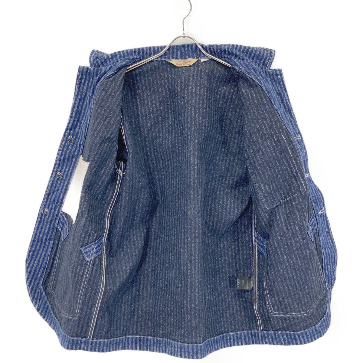 TROPHY CLOTHING トロフィークロージング ｲﾝﾃﾞｨｺﾞ杢 ｽﾄﾗｲﾌﾟ ｺｯﾄﾝ100