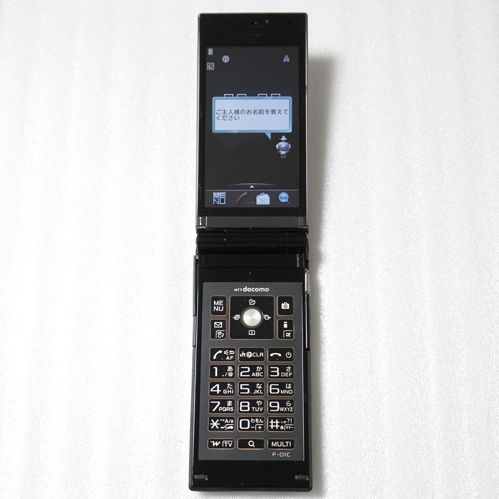 docomo PRIME series F-01C ブラック FOMA 3G ガラケー ドコモ 塊魂