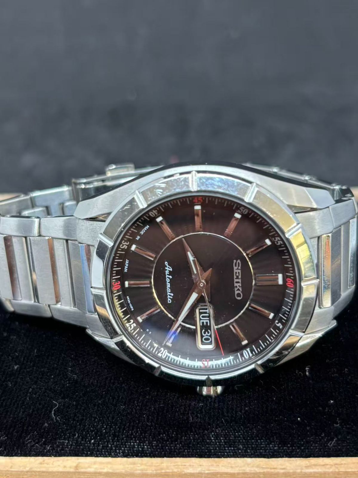 SEIKO 自動巻き 腕時計 黒 稼動品動作確認済 【公式通販】