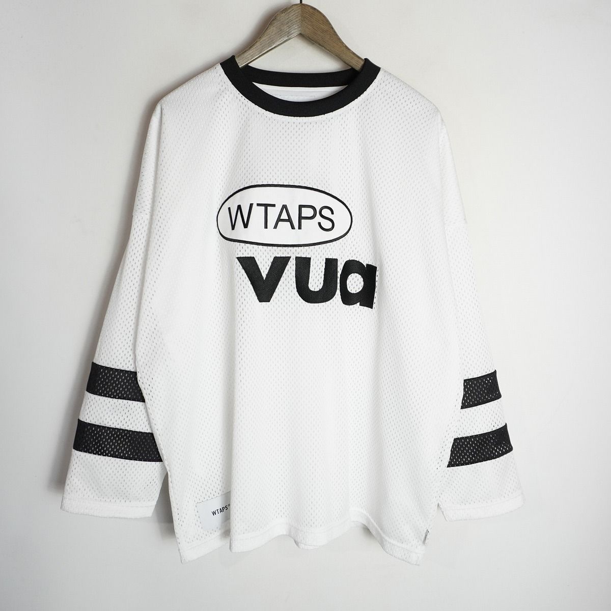 WTAPS ダブルタップス NETMINDER LS POLY WHITE メッシュ カットソー
