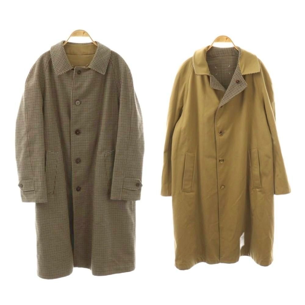 マルジェラ　リバーシブル　ウール　コート　ステンカラー　カーキ メゾンマルジェラ Maison Margiela リバーシブルウールステンカラー