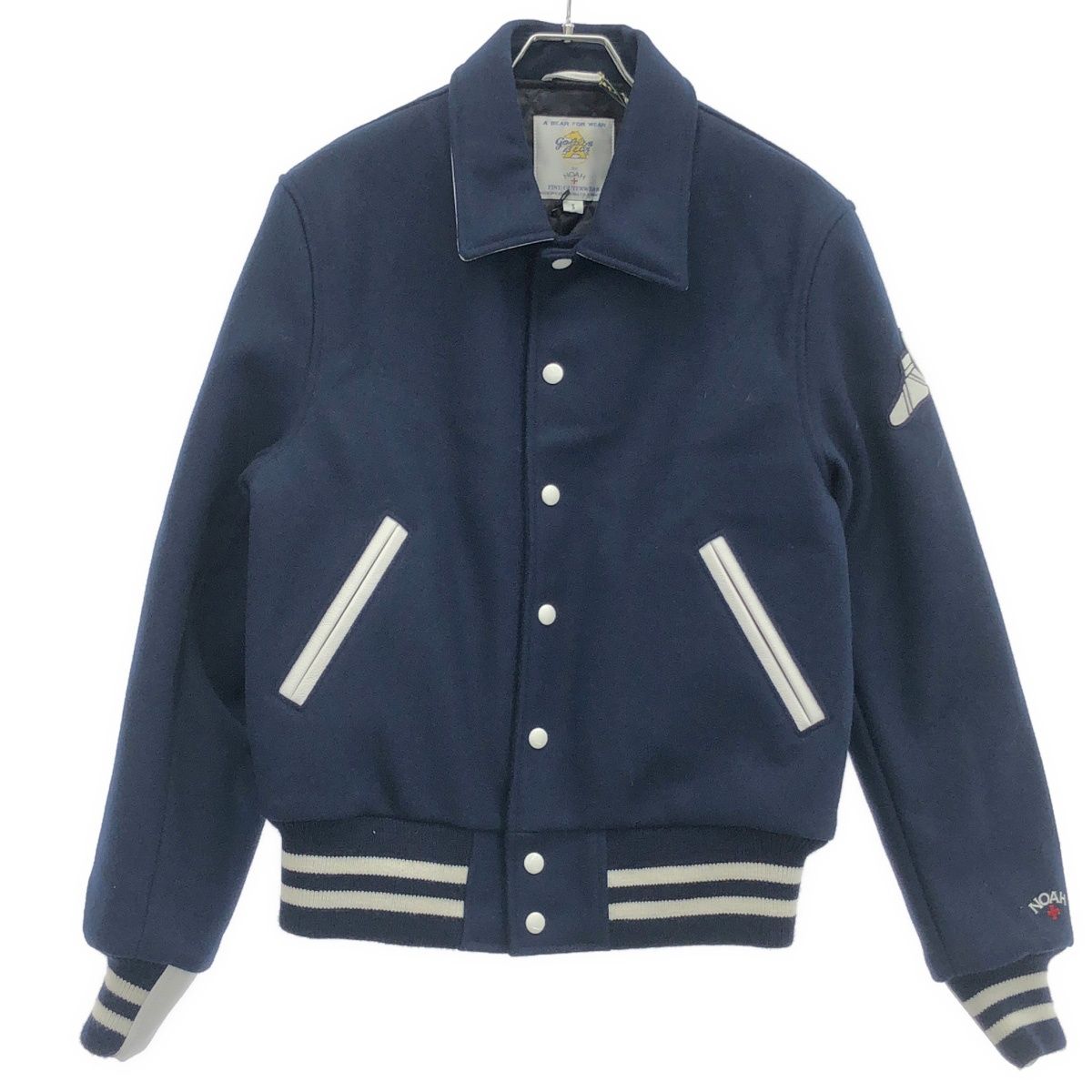NOAH×Golden Bear ノア ゴールデンベア 25AW Northeast Wool Varsity Jacket ウールバーシティジャケット スタジャン  ブルー S NOAH×Golden Bear ノア ゴールデンベア 25AW Northeast Wool Varsity