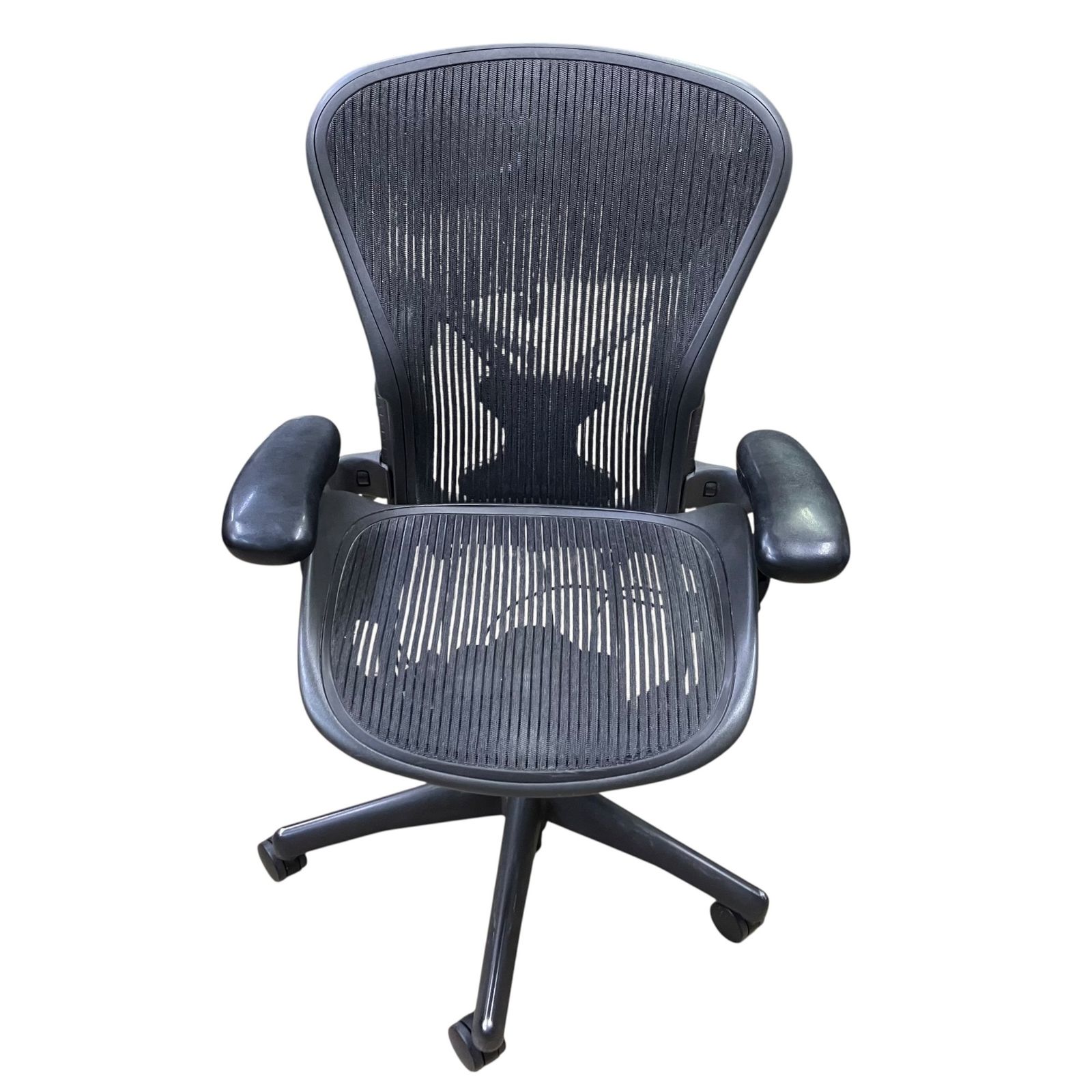 Herman Miller アーロンチェア サイズB メッシュ 可動肘 ランバー Cランク 傷多め