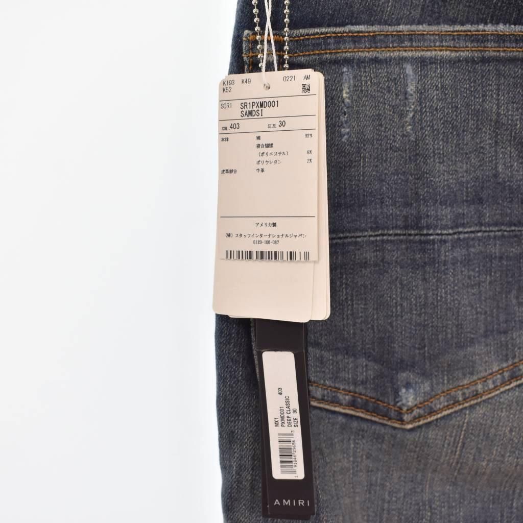 アミリ AMIRI MX1 ショットガン 蛇腹 クラッシュ加工 バイカー デニム