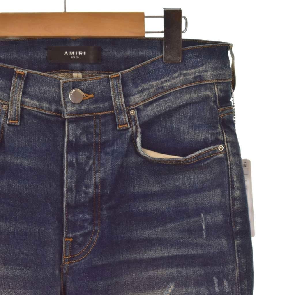 アミリ AMIRI MX1 ショットガン 蛇腹 クラッシュ加工 バイカー デニム
