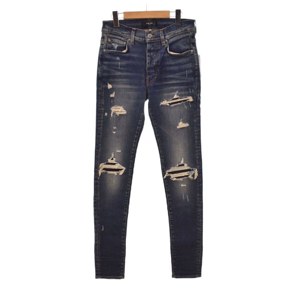 アミリ AMIRI MX1 ショットガン 蛇腹 クラッシュ加工 バイカー デニム