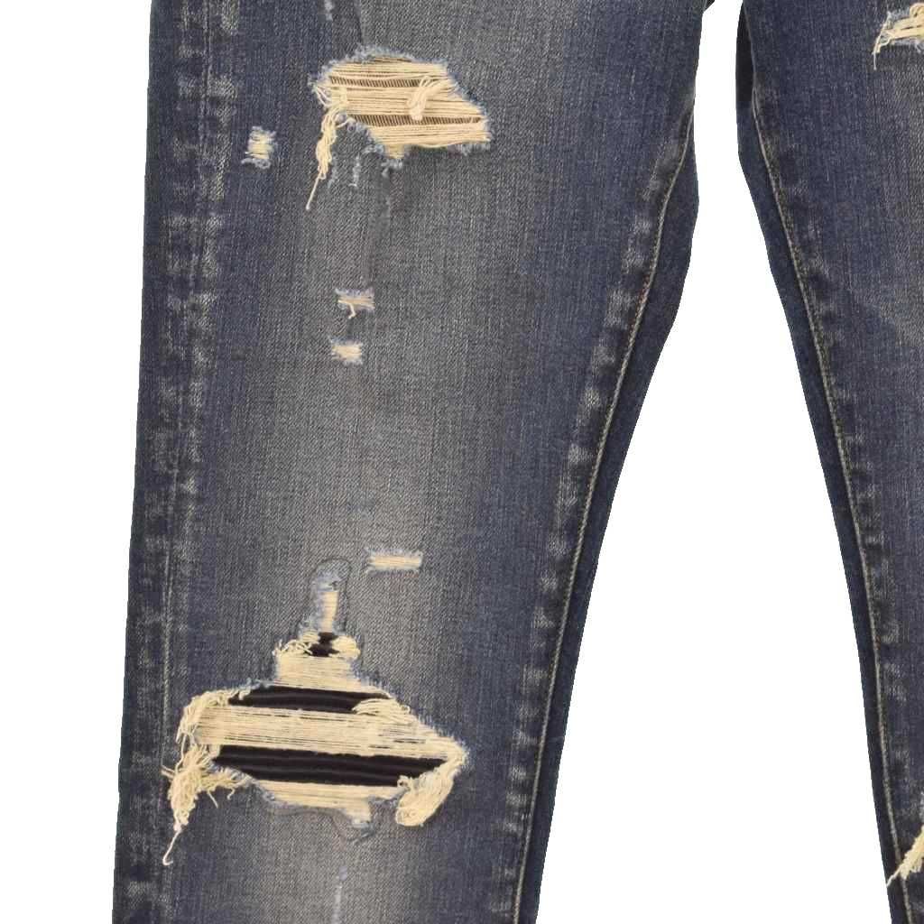 アミリ AMIRI MX1 ショットガン 蛇腹 クラッシュ加工 バイカー デニム