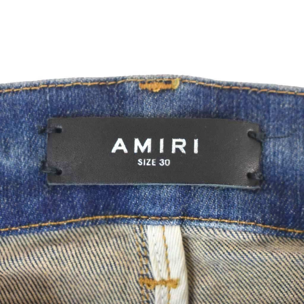 アミリ AMIRI MX1 ショットガン 蛇腹 クラッシュ加工 バイカー デニム